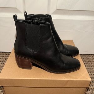 Lucky Brand Black Leather Booties
